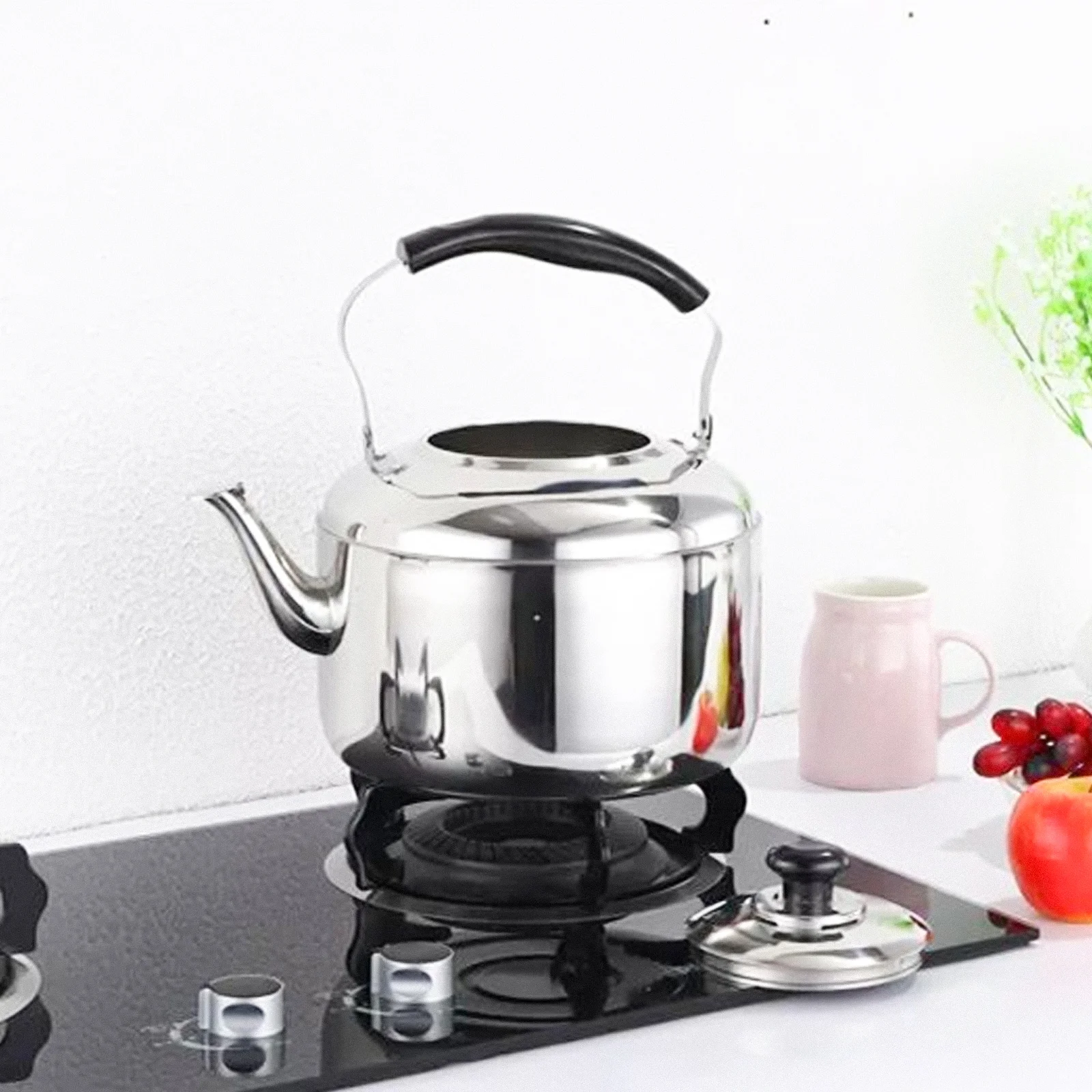 

Stainless Steel Large Capacity Kettle Boiling Sound Hot Soup Coffee Tableware for Home and Office Stainless Steel Kettle