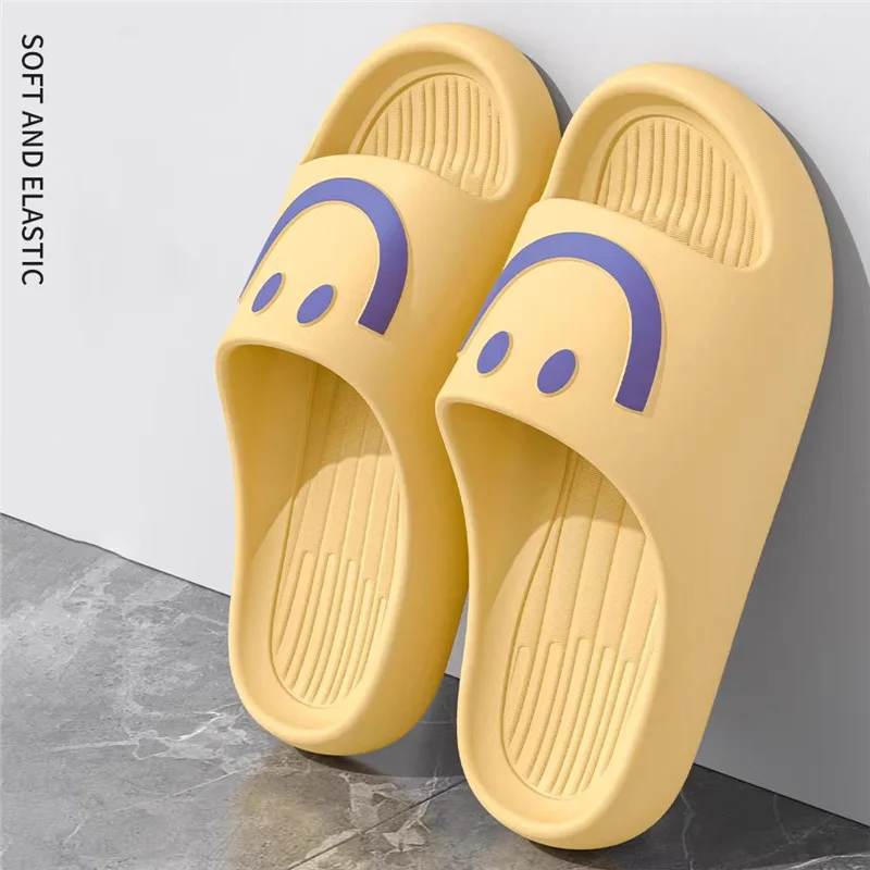 

Couple Thick Bottom EVA Slippers for Woman Summer Plus Size 36-45 Soft Soles Cloud Slippers Women Non Slip Platorm Slide Sandals
