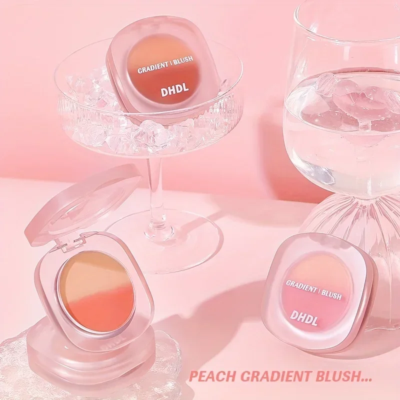 Palette de fards à joues rose pêche mat et scintillant, teinte longue durée, éclaircissante, soyeuse, lisse, Rouge, maquillage cosmétique pour le visage