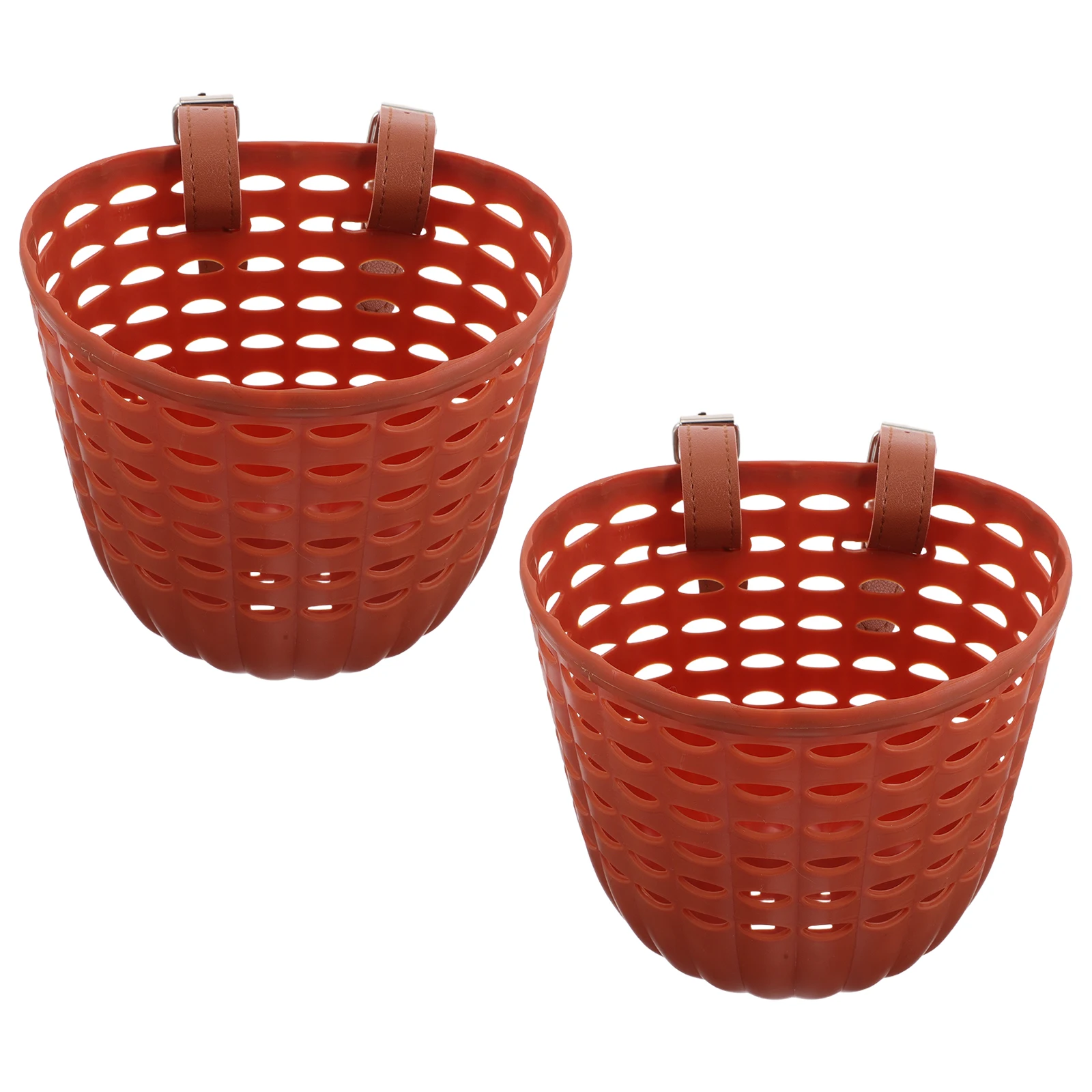 

2Pcs Kids Bike Basket Durable Plastic Front Handlebar for Children's Bicycle Scooter Tricycle Outdoor Use Removable Bike Basket