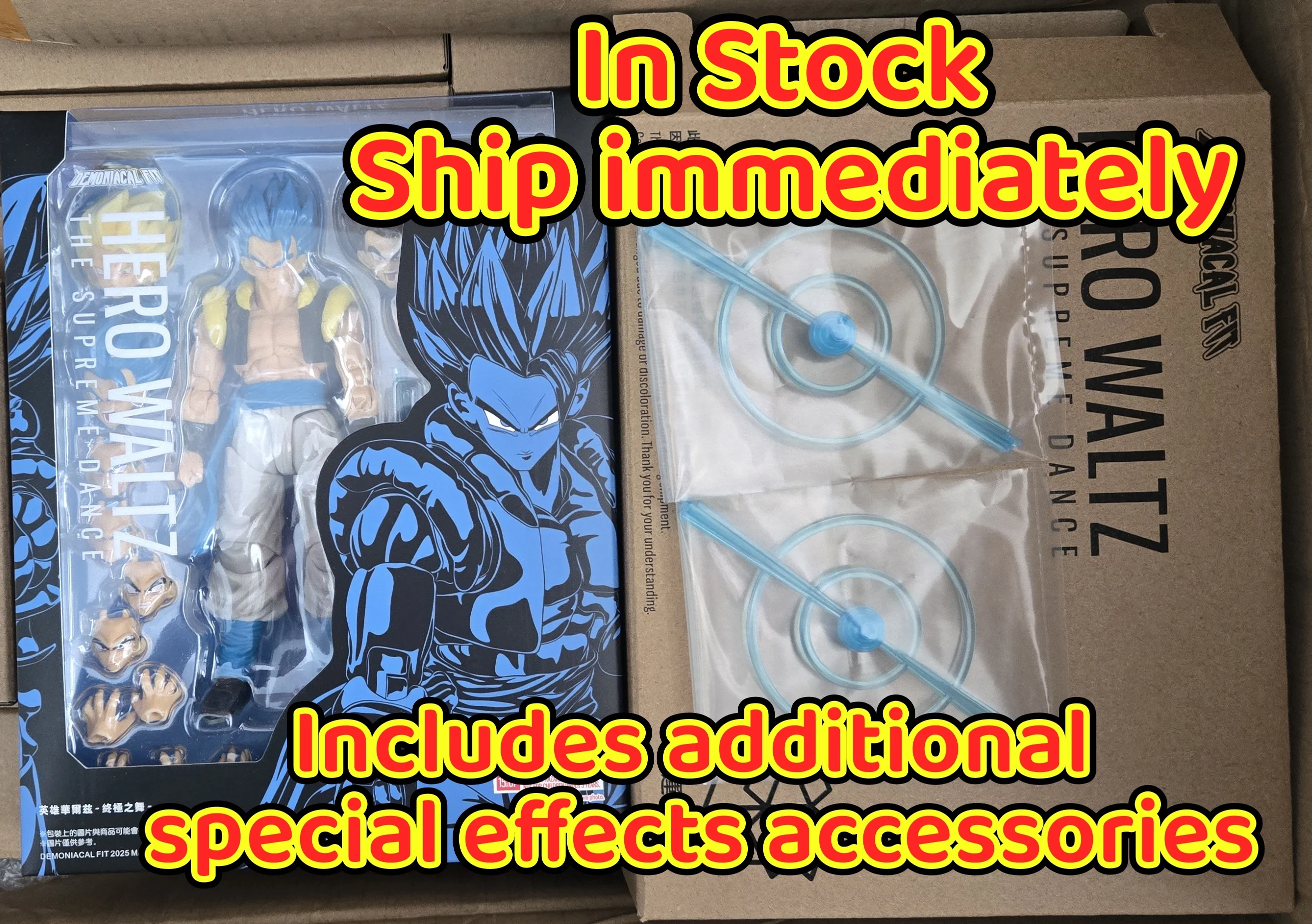

In Stock Demoniacal Fit Dragon Ball Z SHF Super Saiyan SSJ Hero Waltz The Ultimate Dance Gogeta Anime Action Figure Model Toy