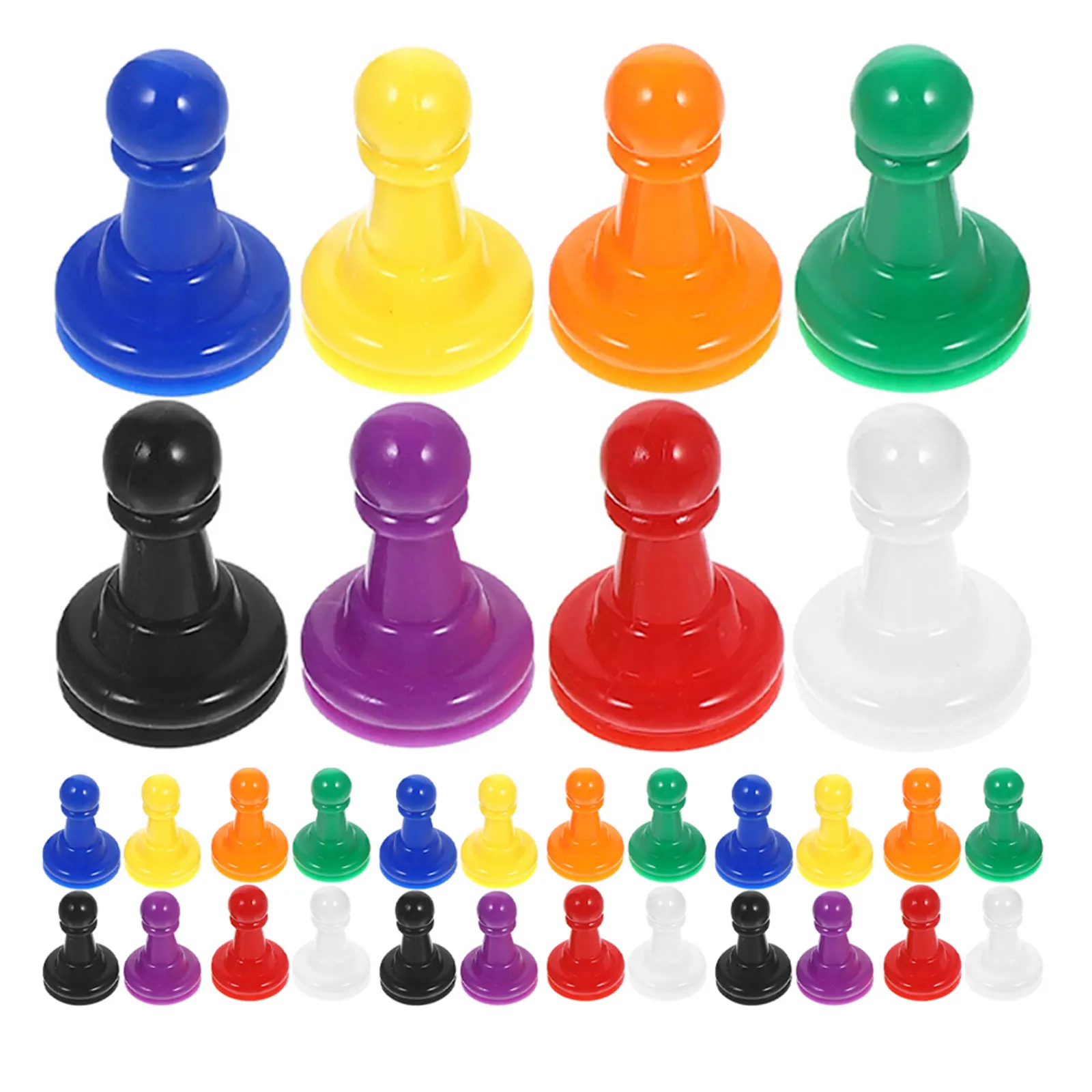 

128Pcs Plastic Game Pieces Multicolor Pawns for Board Games Durable Portable Accessories for Parties and Gatherings