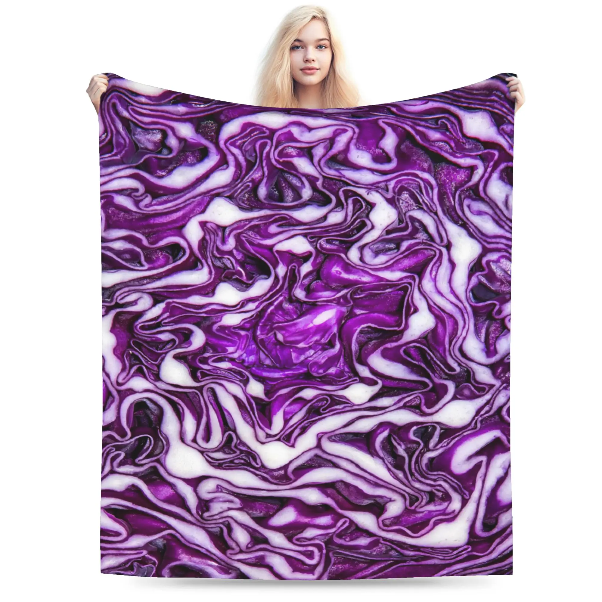 Relax Cabbage  Blanket Accessories Home Decorative  Throws And Blankets Super Soft Velvet for Outdoor