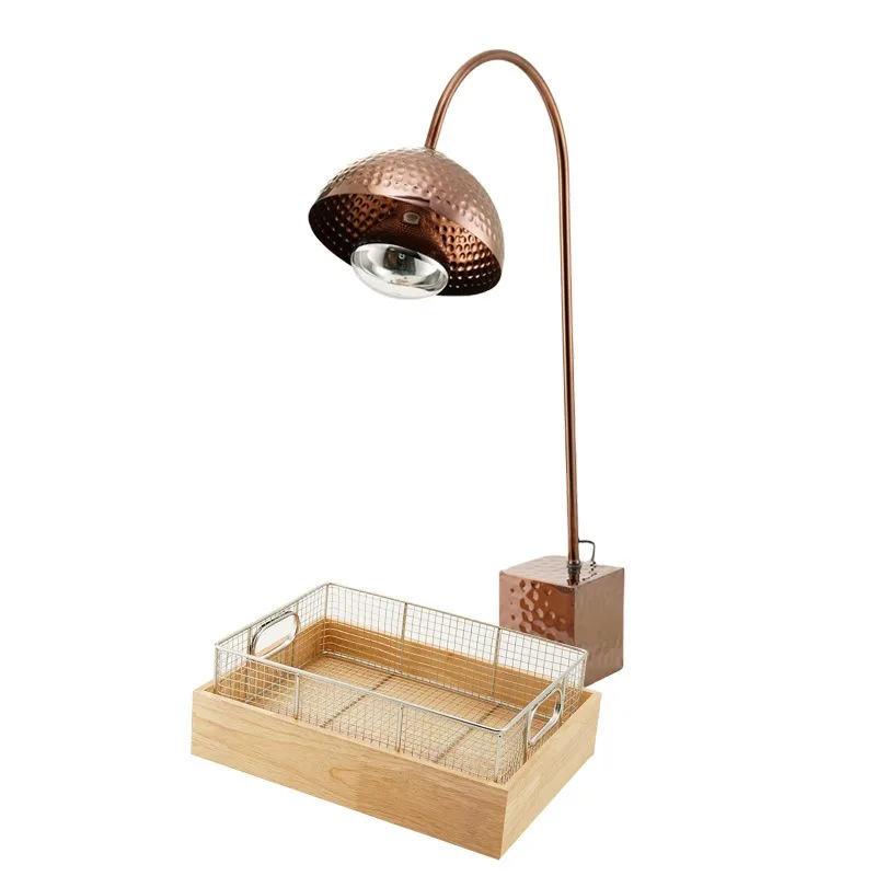 

Buffet food insulation lamp catering warm food fried potato fritters display box commercial