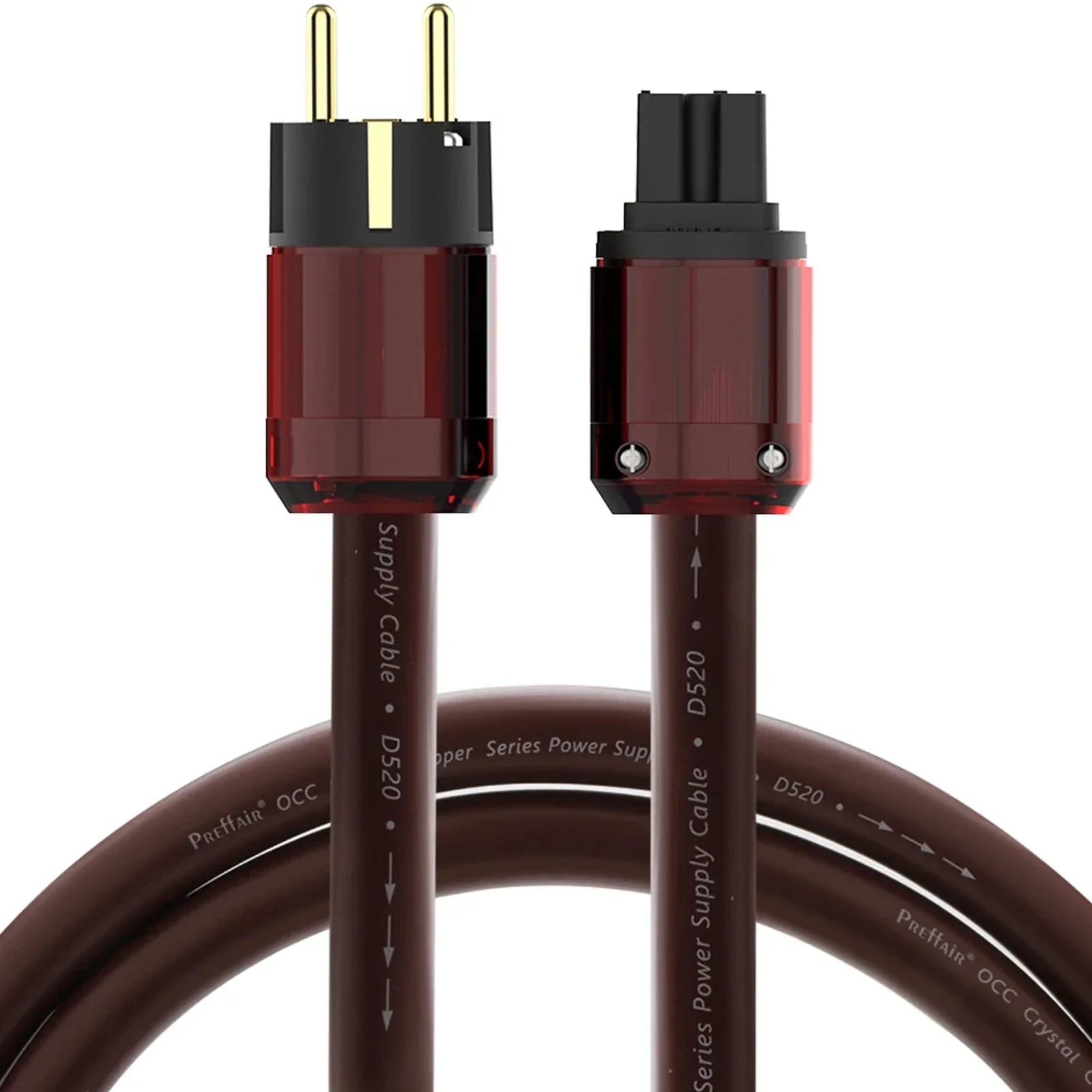 

HiFi Audio 12AWG power cable 5N OCC Copper Power Cable With Gold Plated US/EU Plug for Filter/Speaker