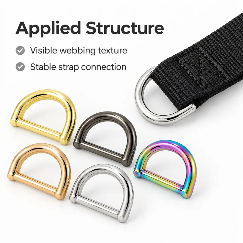 20/30Pcs 13-25mm Zinc Alloy D Ring Buckles Pet Leash Webbing Loop Dog Collar Hardware Harness Strap Connector Craft Accessories