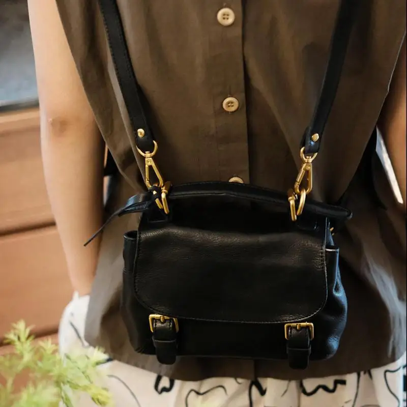 Vintage Damenhandtasche aus echtem Leder, Wochenendtasche, Partytasche, Designerhandtasche, handgefertigt, aus natürlichem Rindsleder, multifunktionale Schulter- und Umhängetasche. – Detail 13