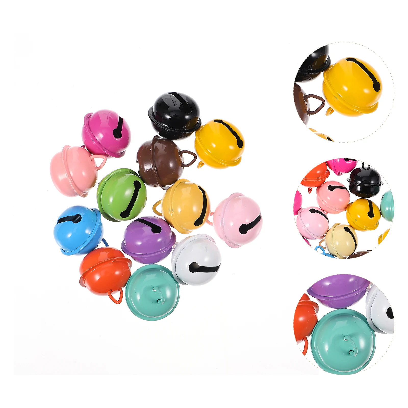

50pcs Color Bell Charms Pet Bell Pendants Mini Bells Small Decorative Bells for Cat Collars Dog Jewelry Key Chain Holiday