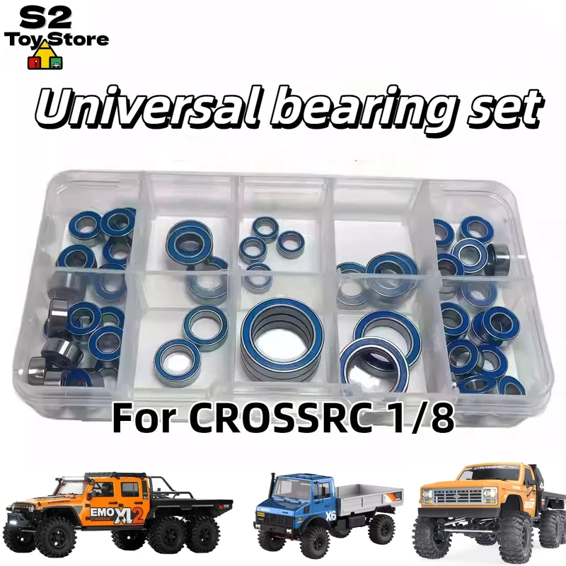 

Crossrc EMO1/8 Upgraded Dustproof Rubber Seal Bearing Kit For 1/8 Wild Horse Wild Elephant Wild Bull RC Car Replacement Parts