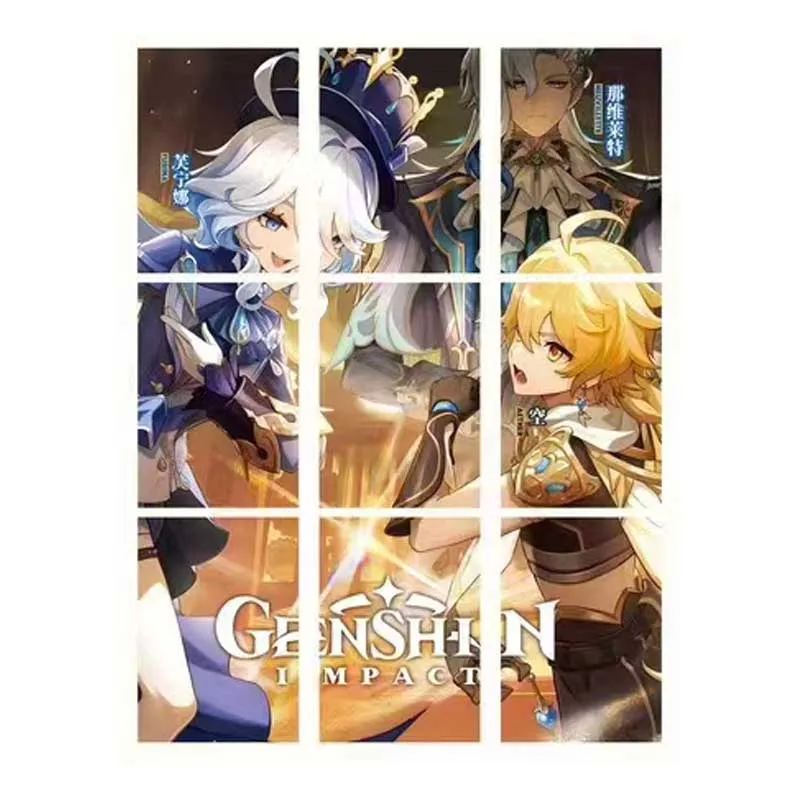 Official Genshin Impact Card Collection Wave 4 Holographic Metal Tickets Acrylic Standee Anime Artwork Gift