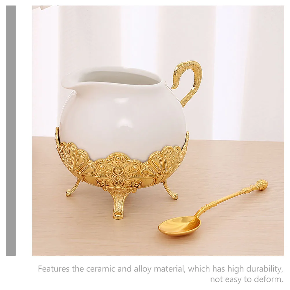 

Ceramic Alloy Food Storage Jar Peacock Pattern Sugar Container Large Capacity Kitchen Seasoning Canister Ceramic Jar