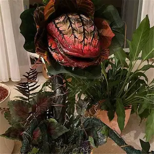 Halloween -Dekoration: Piranha Blume, Filmpropie, Gartenharz -Ornamente, kleines Horrorsgeschäft, gruselige Pflanze, Halloween -Gartendekoration. 10 Hauptverkäufe von Mini Piranha - №3