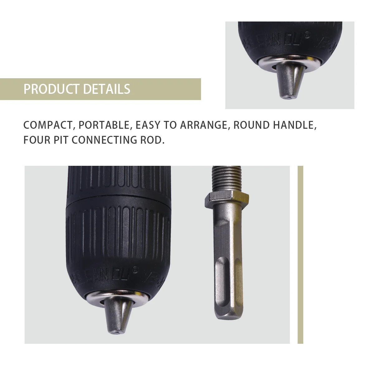 الحفر تشاك مقبض مربع 2-13 مللي متر ل تأثير المطرقة سائق الكهربائية بدون مفتاح تشاك محول محول ملحقات المطرقة الكهربائية