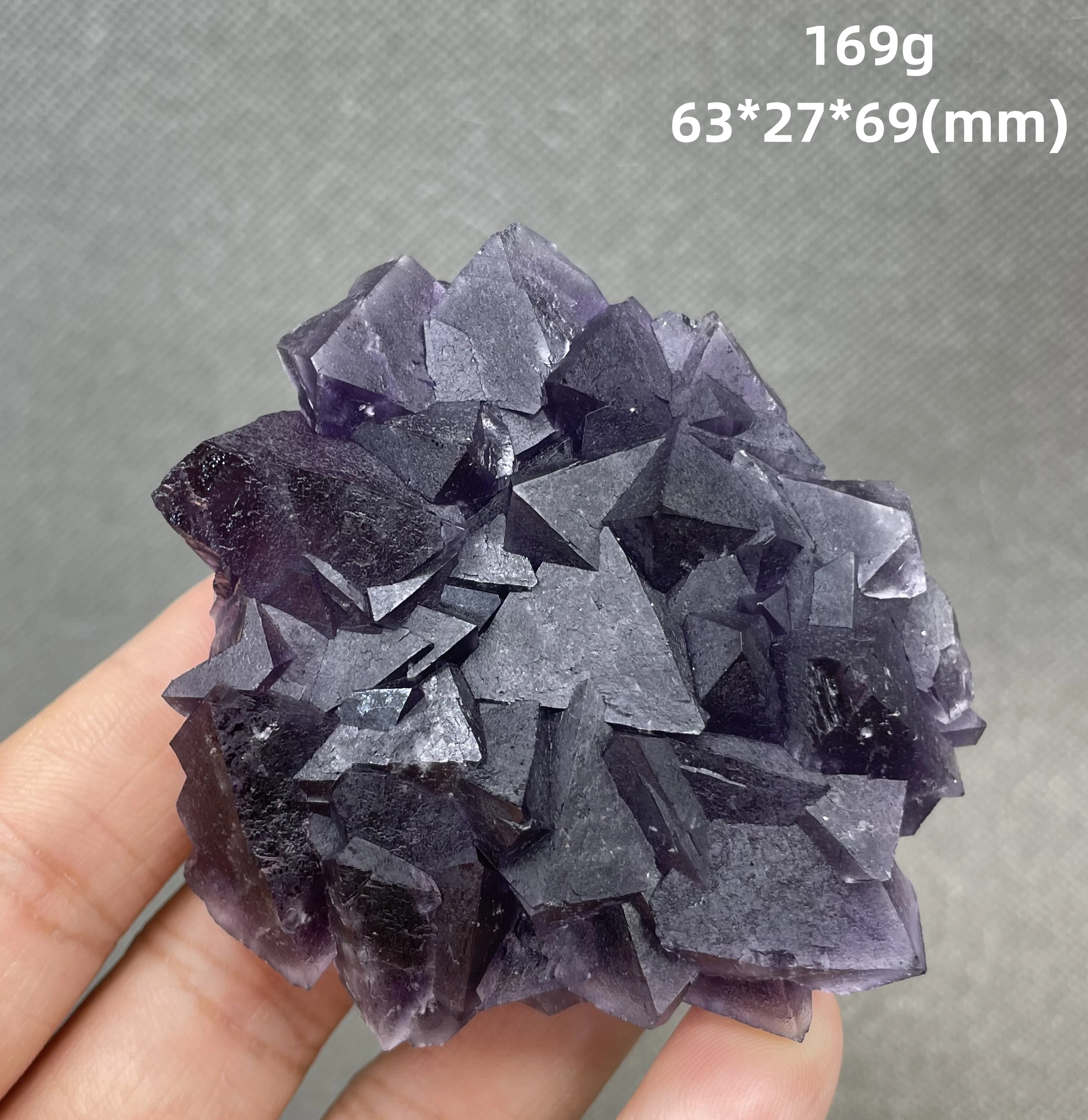 

NEW! 100% Natural ZHEJIANG octahedron purple fluorite mineral specimen Stones and crystals Healing crystal