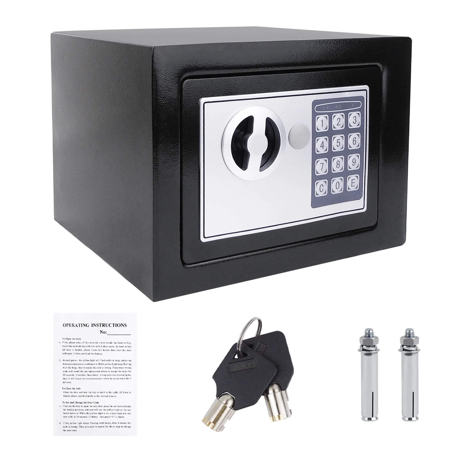 Caja de seguridad para el hogar, pequeña caja de seguridad electrónica Digital para oficina en casa con dos teclas, caja fuerte de pequeño valor con teclado Digital