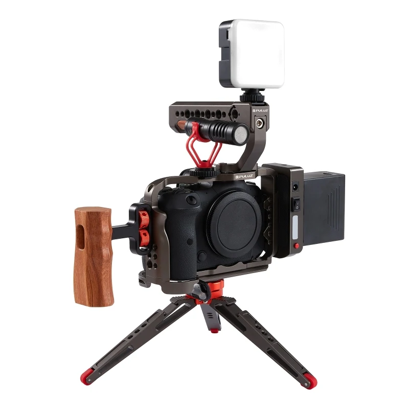 PULUZ Video Camera Cage For Canon EOS R5 / R5C / EOS R6 / R6 Camera Aluminum Stabilizer Rig Cage