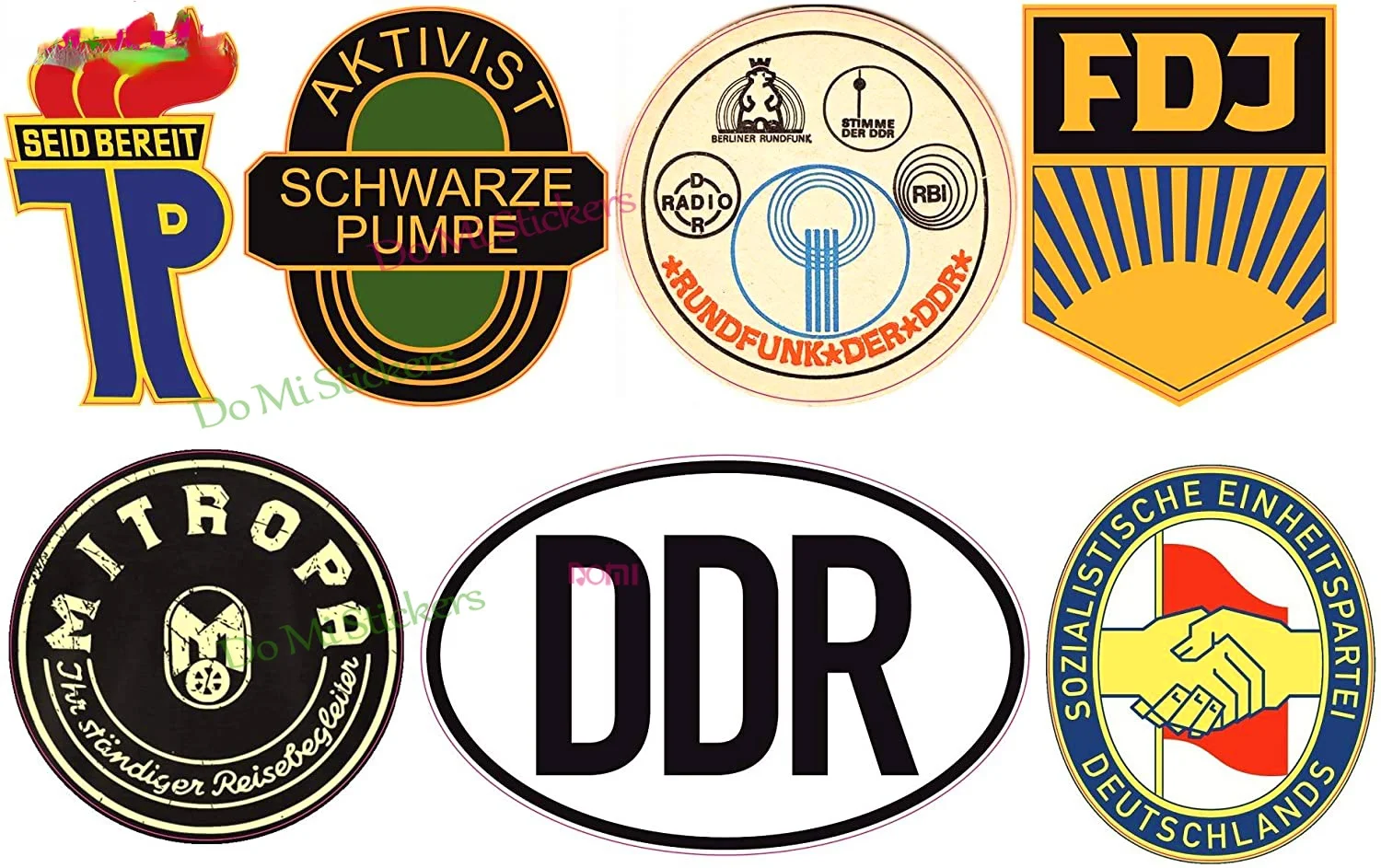 7 ملصقات DDR ملصق مجموعة VEB خمر الرجعية خمر FDJ JP ميتروبا الشرق ل ترابانت باركاس وارتبورغ سيمسون Etc.10cm