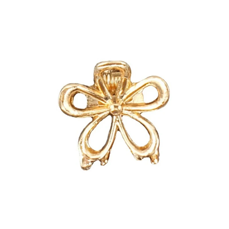10 stücke Metall Blume Haar Clip Mini Geflecht Haar Haarnadel Kleine Klaue Clip Frauen Mädchen Haar Zubehör Kopfbedeckungen – Detail 6