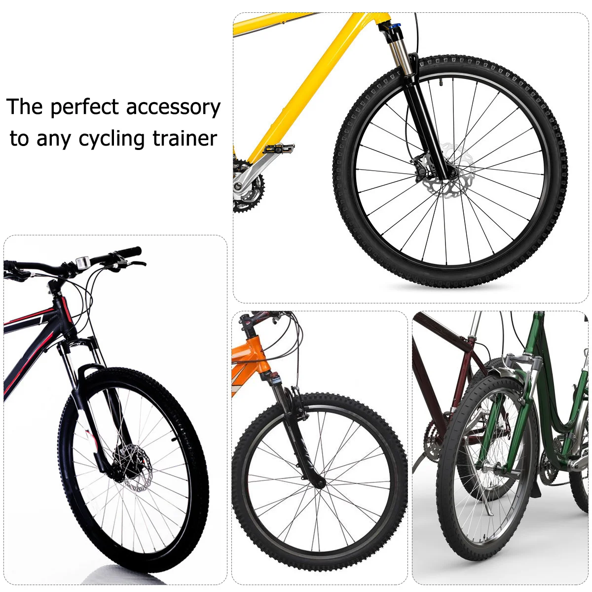 

2Pcs Front Wheel Block Bike Riser Holder Stable Indoor Trainer Stand Protective Anti-Slip Bike Accessories Front Wheel Block