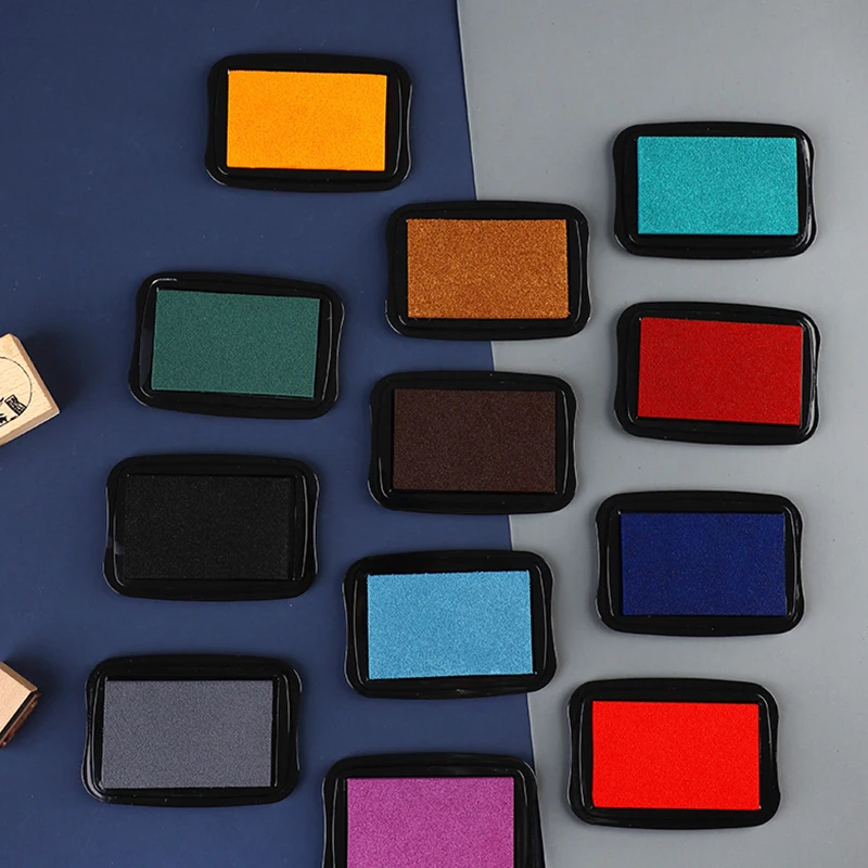 السيد ورقة 12 ألوان خمر نمط اليدوية DIY بها بنفسك الحرفية النفط القائم على مختمة للنسيج الخشب ورقة سكرابوكينغ مختمة إصبع اللوحة #1