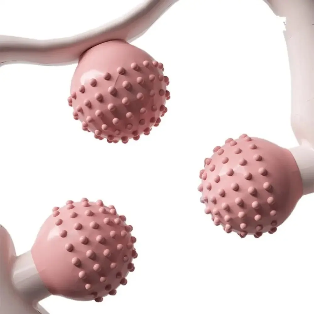 

Vibration Cervical Massage Instrument Three-level Adjustment Extended Handle Neck Massager Roller Triple Balls Ergonomic