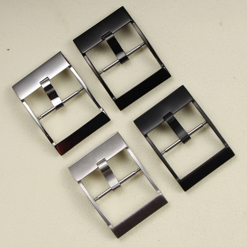 

new 20 22mm polished brushed silver black solid stainless steel watch tang buckle for Breitling men women metal clasp