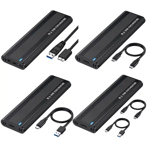 10Gbps M2 SSD Case NVME Enclosure SATA Dual Protocol M.2 to USB Type C 3.1 SSD Adapter for 2230/2242/2260/2280 M.2 SSD Box