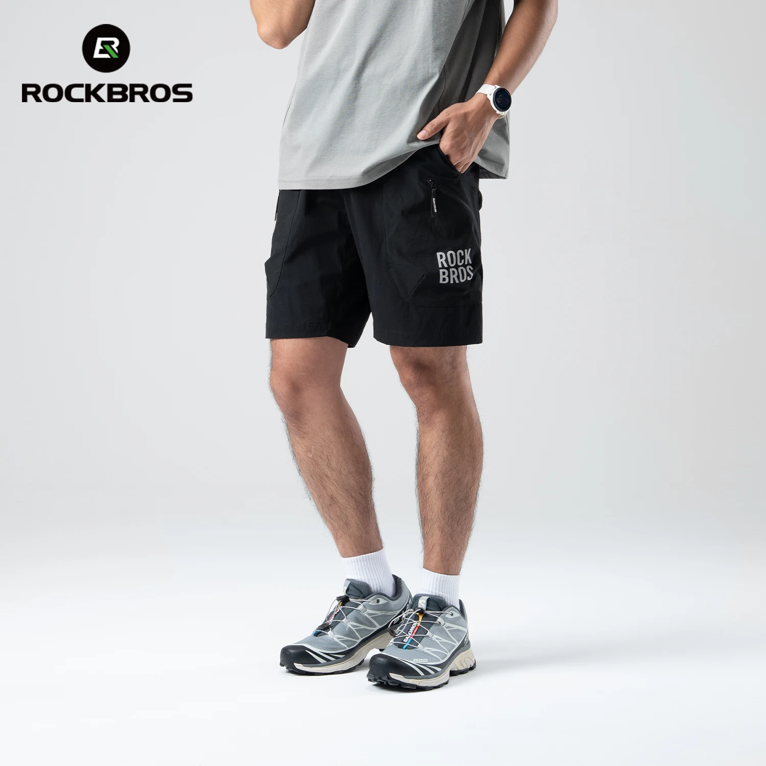 ROCKBROS Summer Cycling Shorts Breathable Bicycle Shorts MTB Road Sport Reflective Bike Trousers Comfortable Multi-Pocket Shorts