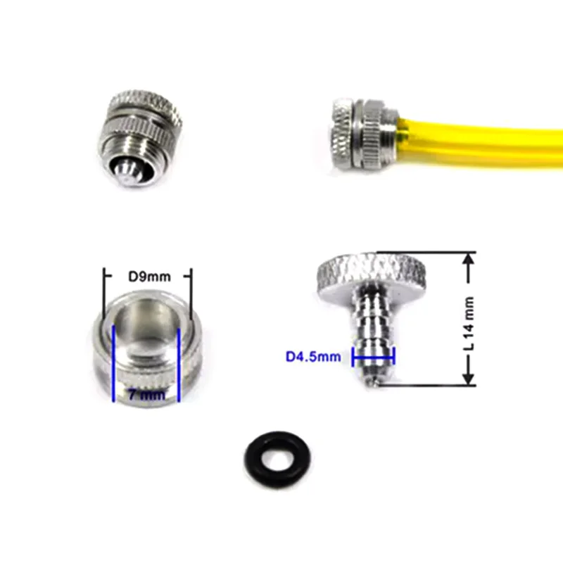 Model Airplane Accessories Fuel Nozzle 1pc Compatible with 4mm Oil Pipe Aluminum Alloy Oil Pipe Plug Screw Oil Pot