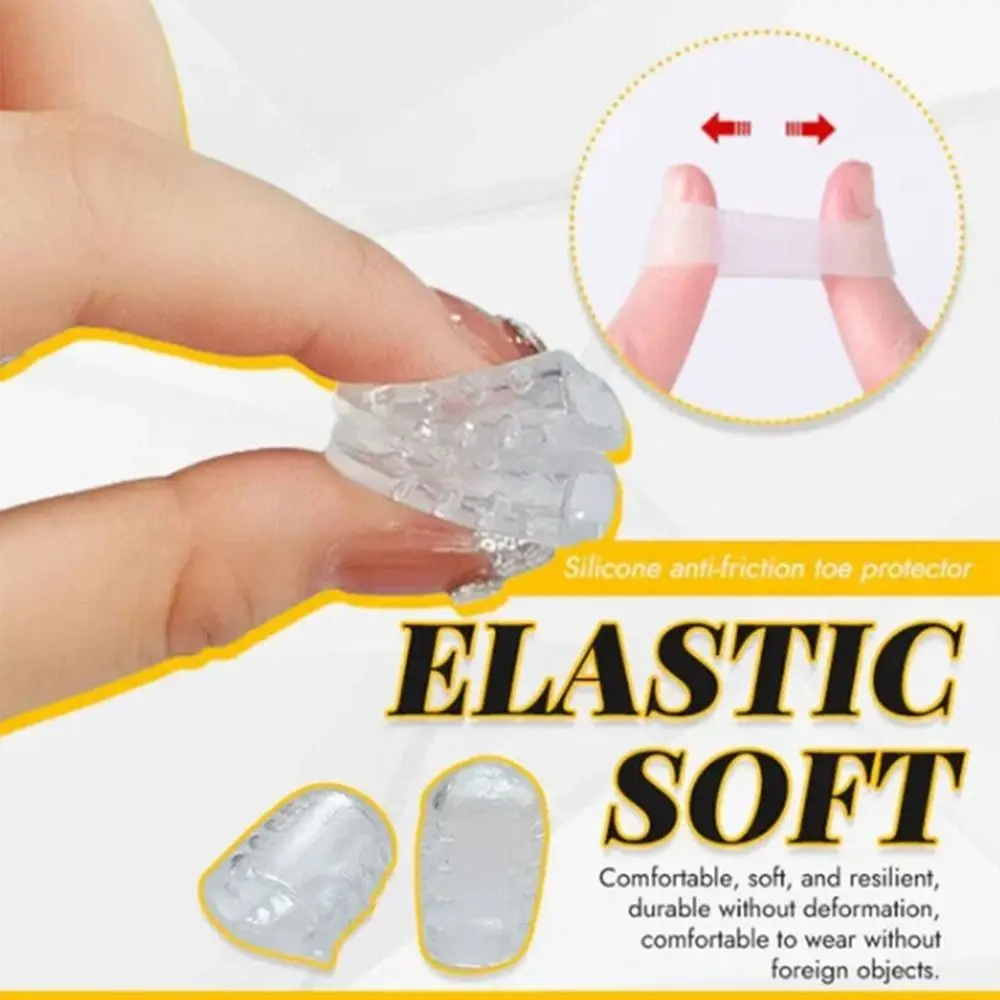 10Pcs Silicone Toe Caps  Anti-Friction Breathable Toe Protector Prevents Blisters Relief Foot Pain High Elasticity Toe Separator