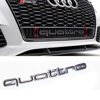 1PC Quattro front grille ABS 3D logo for Audi A3 A4 A5 A6 A6L A7 A8 Q3 Q5 Q7 S3 S4 S5 RS3 RS4 RS6 RS7 S7 S3 S4 S5 A1 A2 Q8 Q2