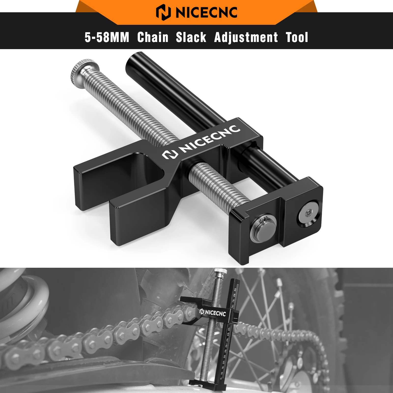 

Инструмент для регулировки цепи ATV UTV 5-58 мм для Yamaha Raptor 700 Can Am Maverick X3 Yamaha Tenere 700 BMW R1250GS