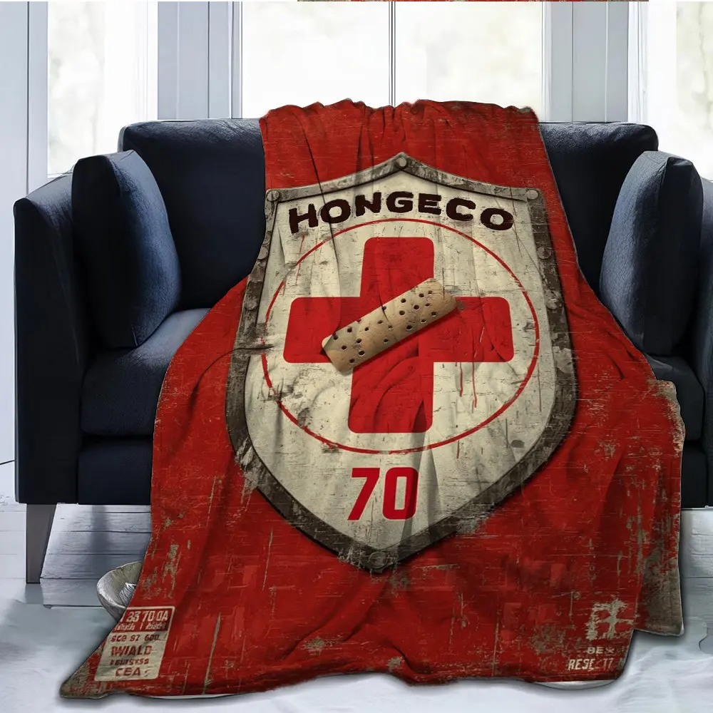 Badge Book Theme Design Flannel printed blanket suitable for all seasons suitable for living room office sofa and travel
