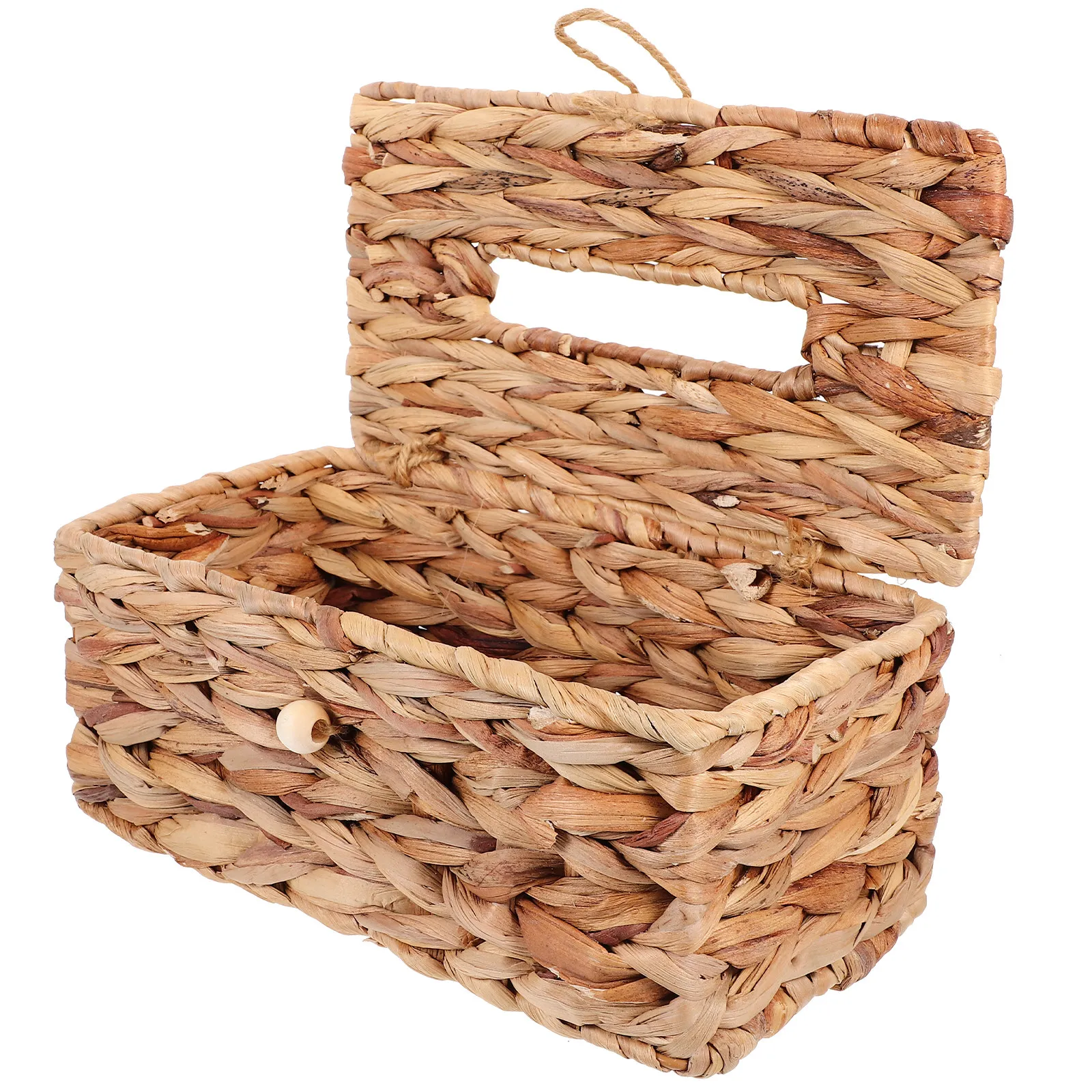 

Держатель для салфеток в ретро-стиле, плетеный из морских водорослей, светло-желтый, настольный декоративный футляр для ванной, гостиной, офиса, 1 шт.