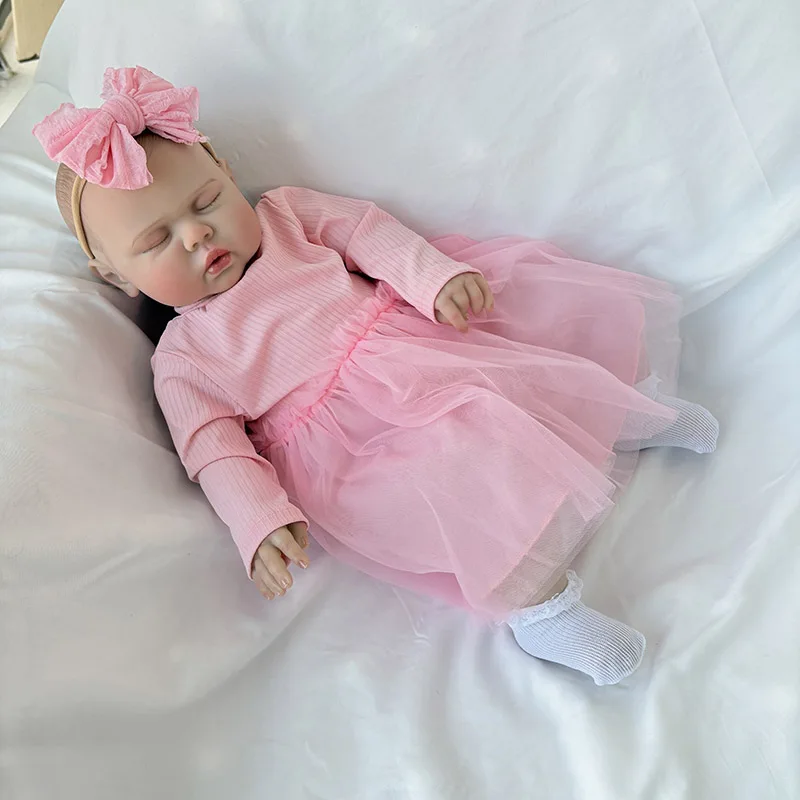 60cm 리본 토들러 여자아이 인형 피클 부드러운 면 장난감 어린이 선물