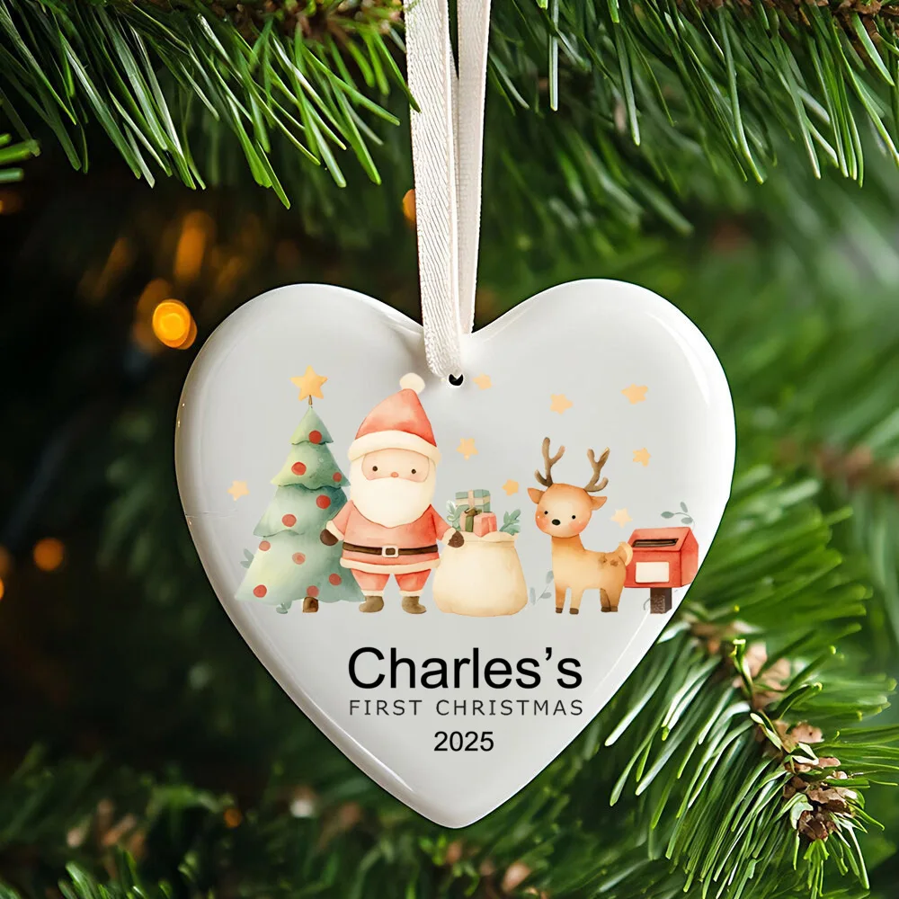 زخرفة عيد الميلاد الأولى المخصصة للطفل الجديد 1st عيد الميلاد الحلي تذكار هدايا عيد الميلاد المخصصة لحديثي الولادة #4