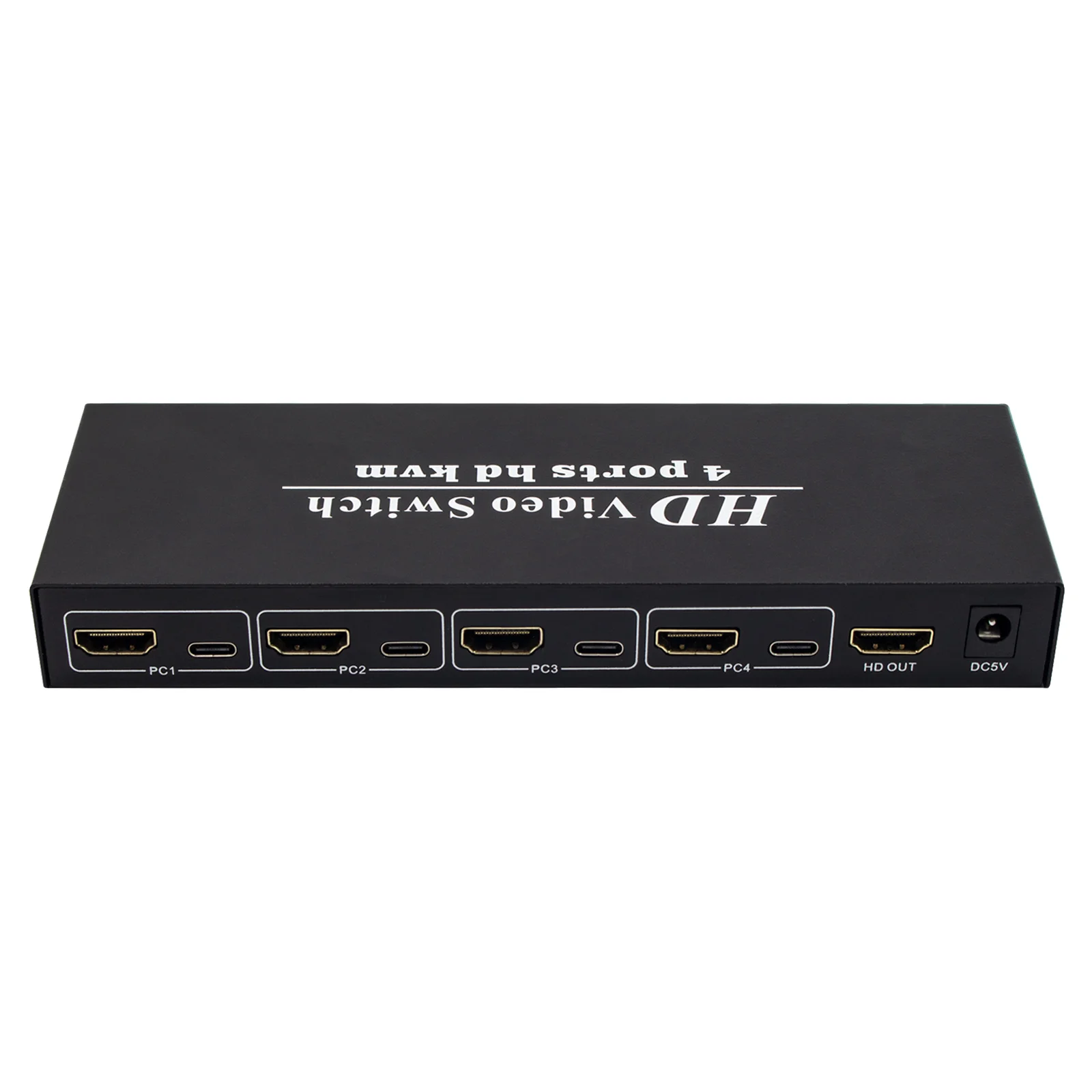 KVM HD Switch 4K USB HD KVM Switcher 4 in 1 Out with 3 USB Ports out for Mouse Keyboard U-disk Printer for Win7/8/10 MAC