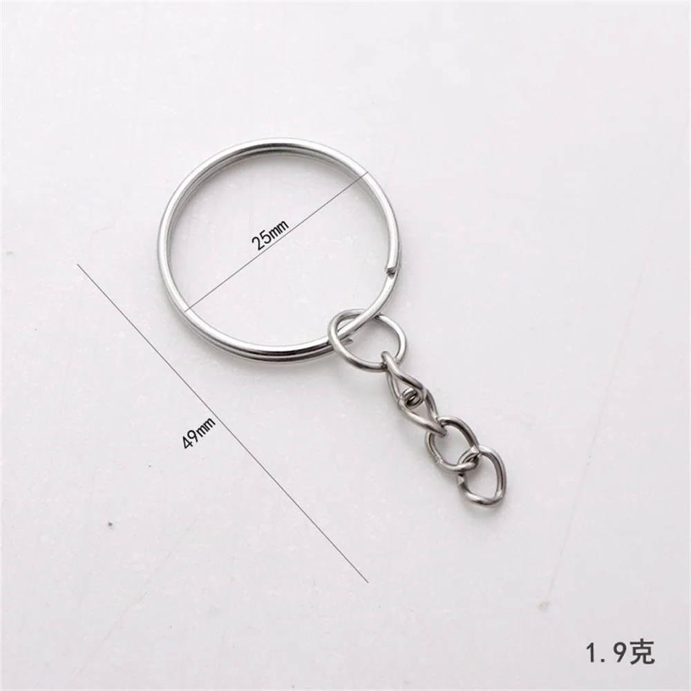 100개/팩 오픈 메탈 키체인, 50개 키링 및 50개 오픈 점핑 링 포함, DIY 쥬얼리 액세서리 썸네일 5