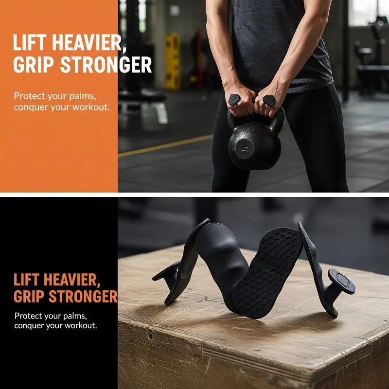Silikon-Handgriffpolster, 2 Stück, rutschfest, geruchsneutral, Handflächenprotektoren für Powerlifting, Fitnessstudio und Training. – Detail 5