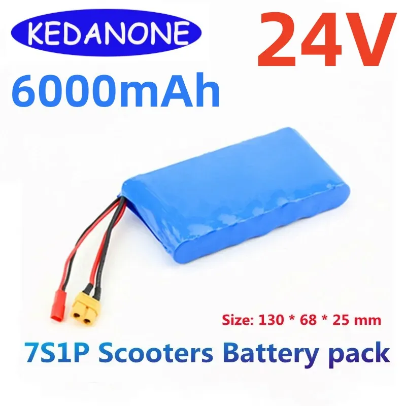 Batería de iones de litio para patinete eléctrico, pila de 24V 7S1P de 6000mAh para monociclos pequeños, batería integrada de 18