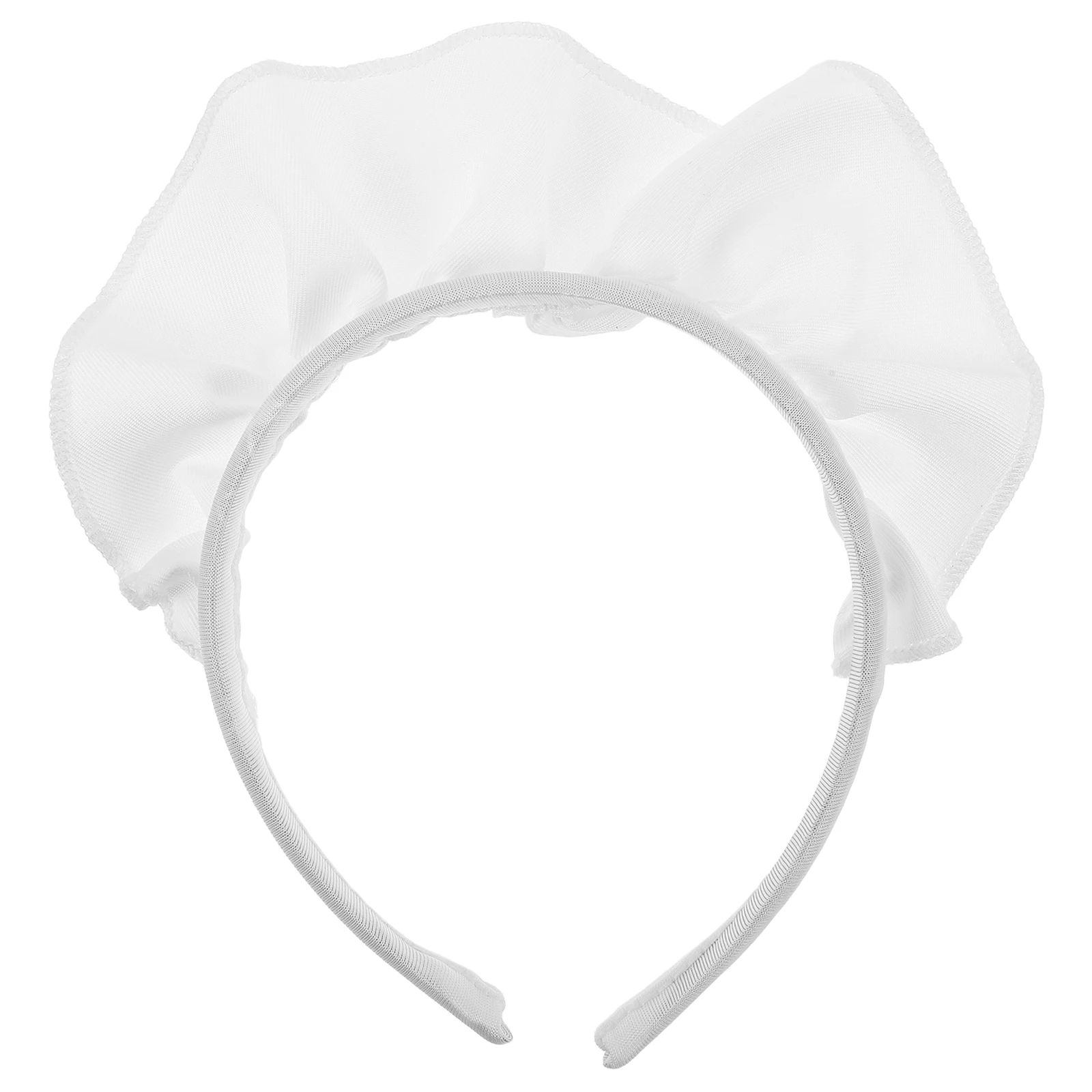 Diadema Japonesa Blanca de Sirvienta con Volantes, Accesorio para Disfraces de Cosplay, Tocado de Sirvienta Novedoso