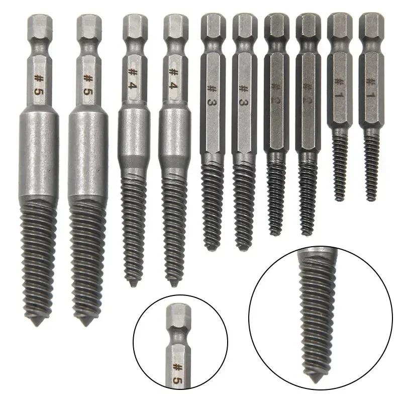 

5/10pc Hexagonal Shank Broken Head Screw Extractor Screw Broken Head Screwdriver for Taking out Electric Drill Tool Set