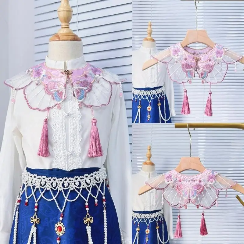 as-meninas-tradicionais-do-colar-falso-do-estilo-chines-bordaram-o-xale-da-perola-da-borboleta