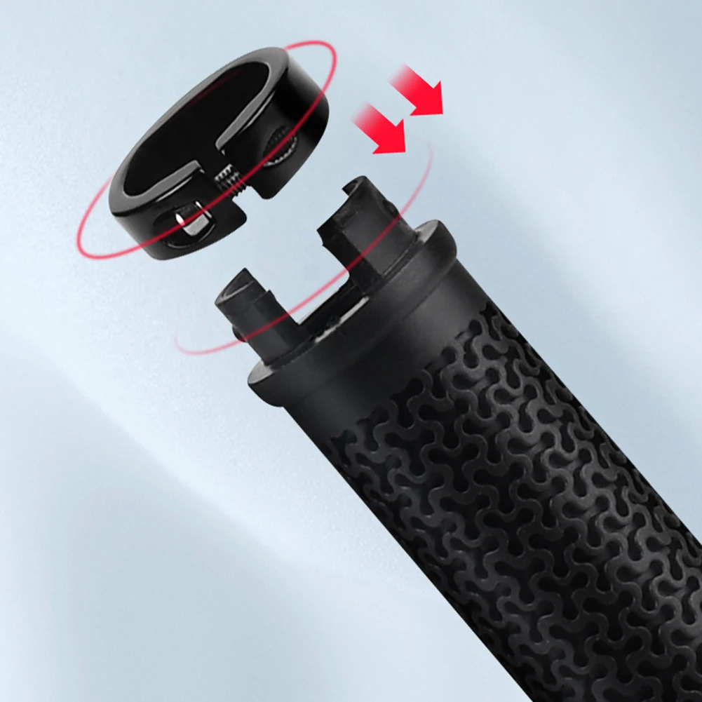 1 Pair Bicycle Handle Soft Rubber Mountain Bike Grips Lock On Bicycle Handle Grips Shock-absorption Bike Handlebar Grips view 4