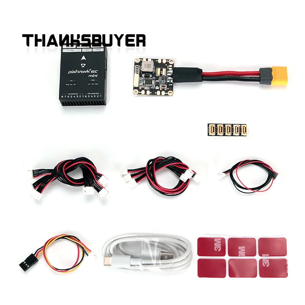 HolyBro-CONTROLADOR DE VUELO Pixhawk 6C Mini H743, con PM02 V3 12S/PM06, módulo de potencia M8N GPS para avión Multirotor RC, piezas de bricolaje