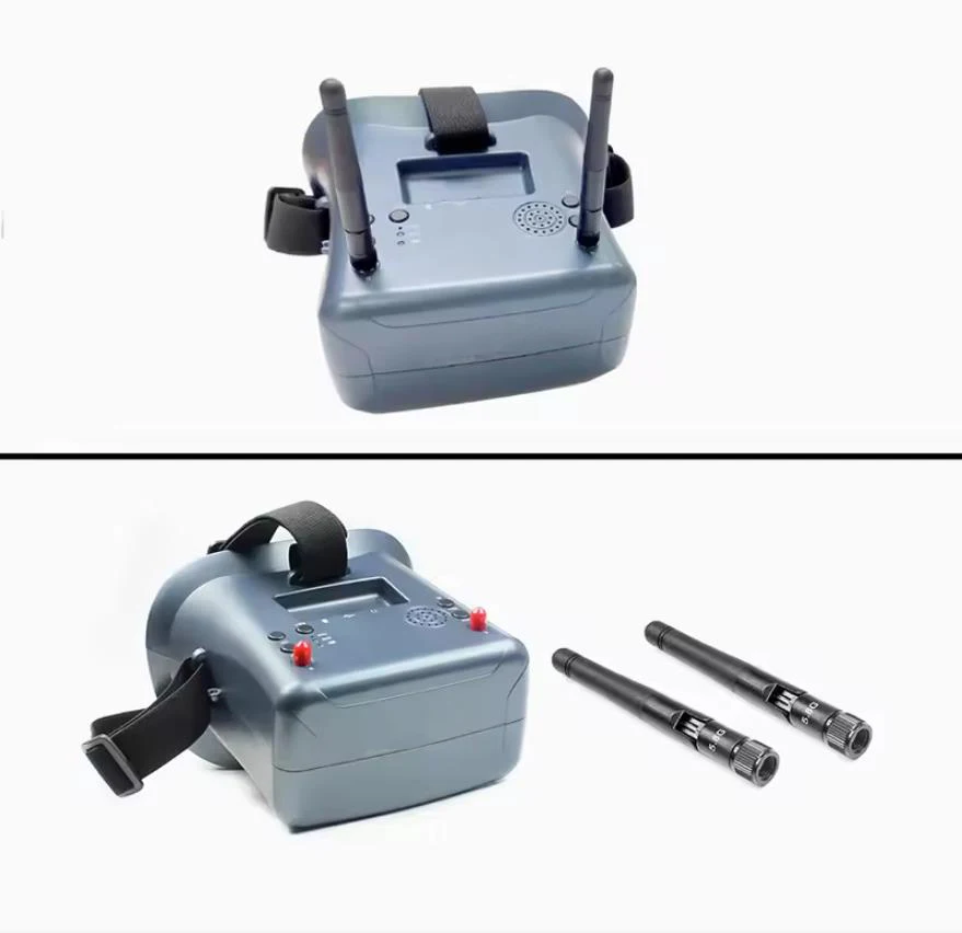 

Очки FPV 008D PRO белые 5.8G 40 каналов, очки FPV EV800D синие с аккумулятором 3.7V/2000mAh, 4.3-дюймовый HD LCD-экран 16:9, DVR, Diversity-приемник