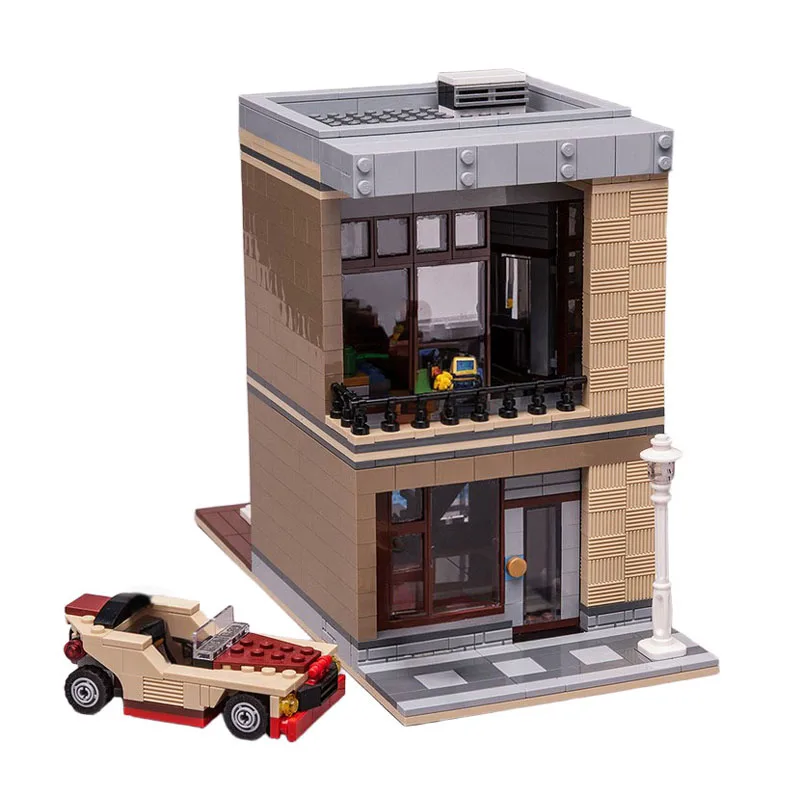 

НОВЫЙ 792 шт. MOC на заказ модульный дом с видом на улицу модель строительный блок Diy креативная сборка развивающие кирпичи детский подарок игрушки