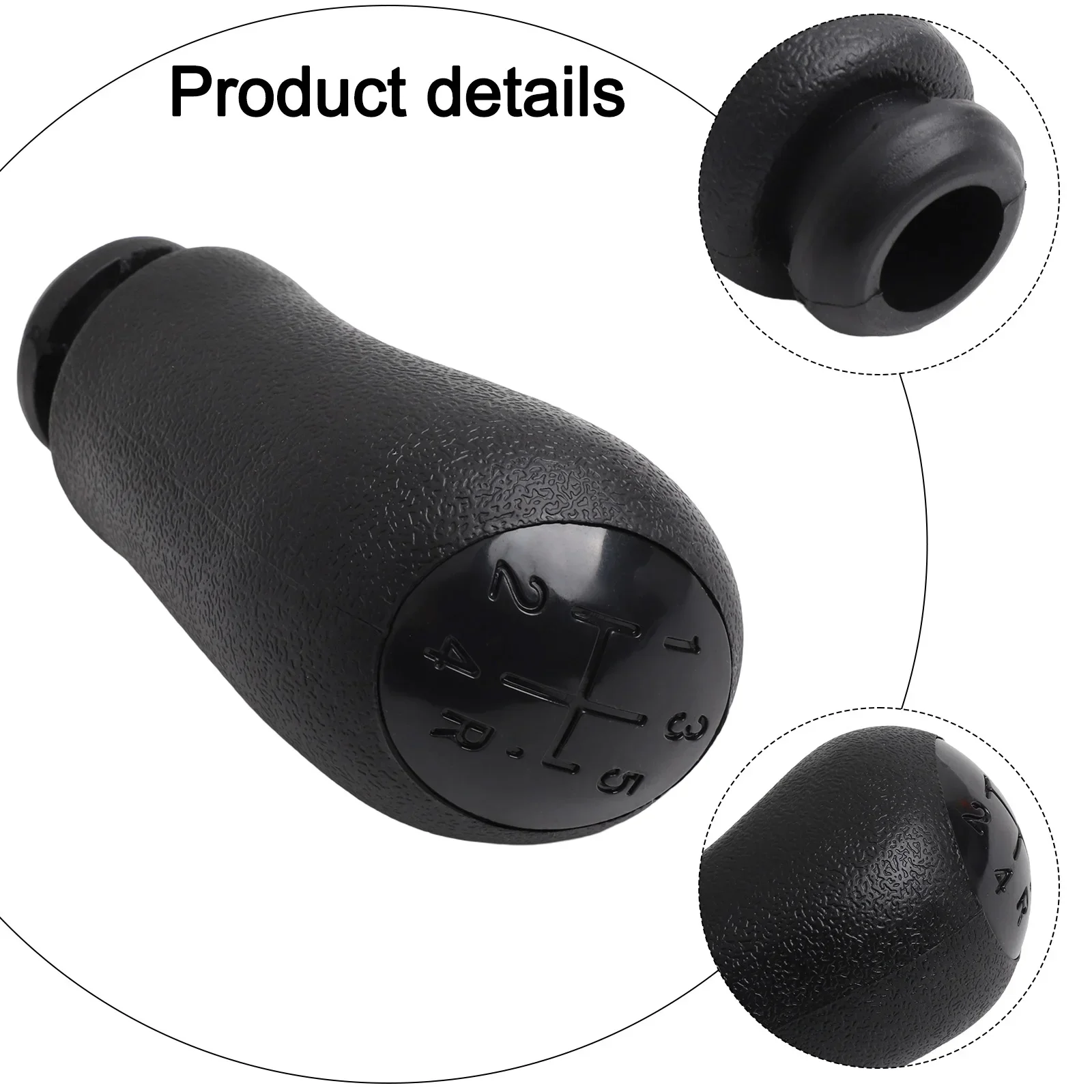 5 Speed Gear Shifter Knob for Renault Clio III 2005-09 Megane II 2002-08 Compatible with for kangoo Models Black Plastic Shift