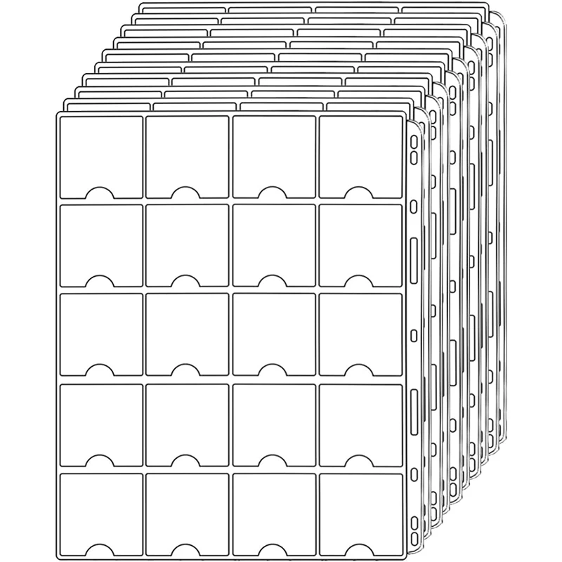 10 шт. карманные страницы для монет
