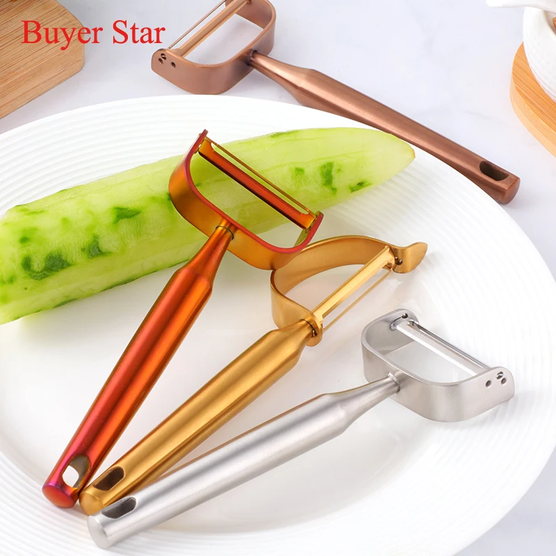 New Gold Fruit Peeler Stainless steel Potato Peeler Vegetables Grater Cutter Julienne Metal Fruit serving tools Kitchen Gadgets